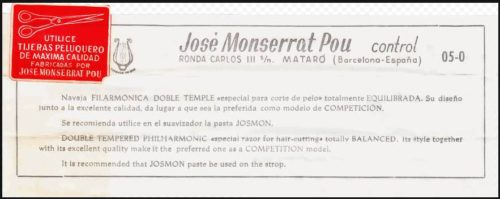 Filarmonica Jose Monserat straight razor